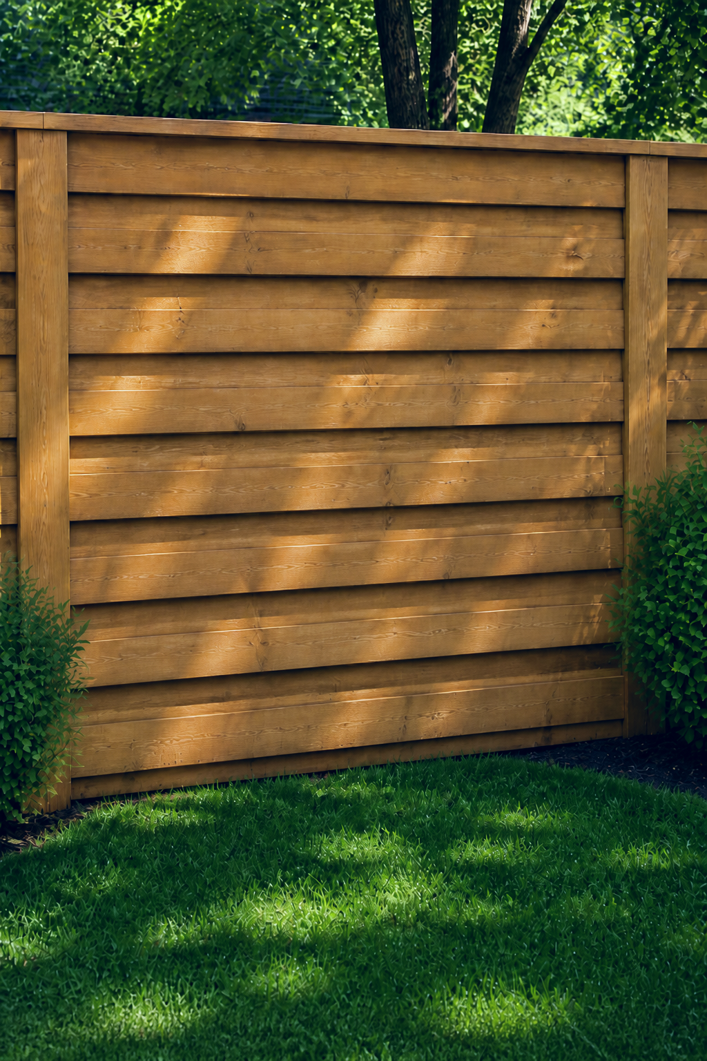 Horizontal board on board fence